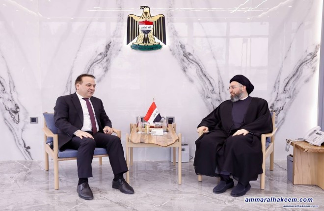 السيد الحكيم يؤكد على دعم العلاقات الثنائية مع لبنان ودعم استقراره وسيادته