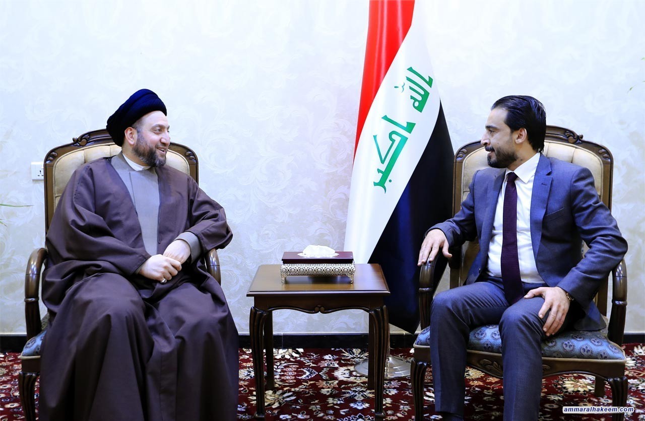 السيد عمار الحكيم يلتقي رئيس مجلس النواب ويبحث معه الاستحقاقات القادمة واستكمال الكابينة الحكومية 
