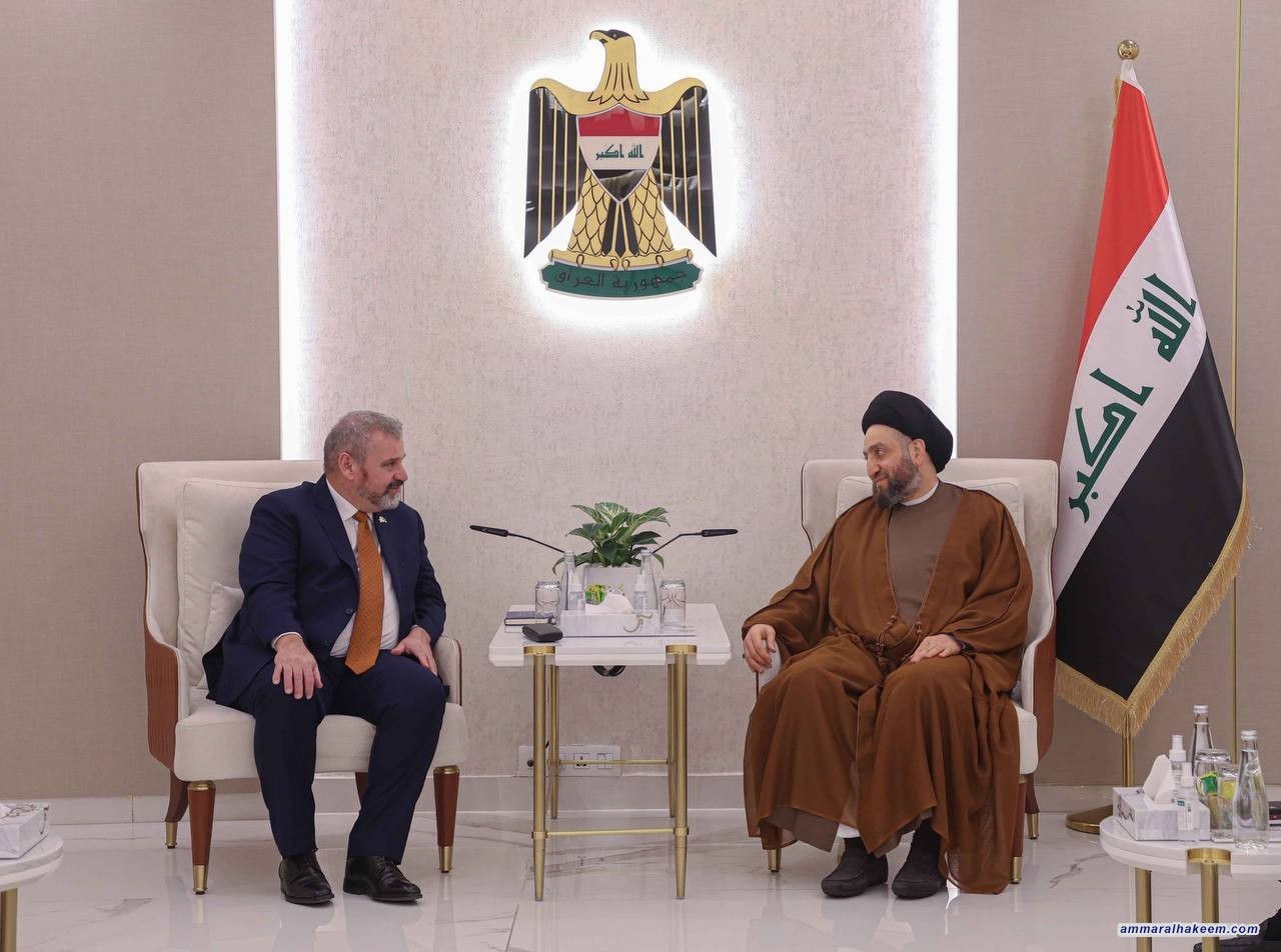 السيد الحكيم يبحث مع سفير الاتحاد الاوربي العلاقات الثنائية وسبل دعم طريق التنمية