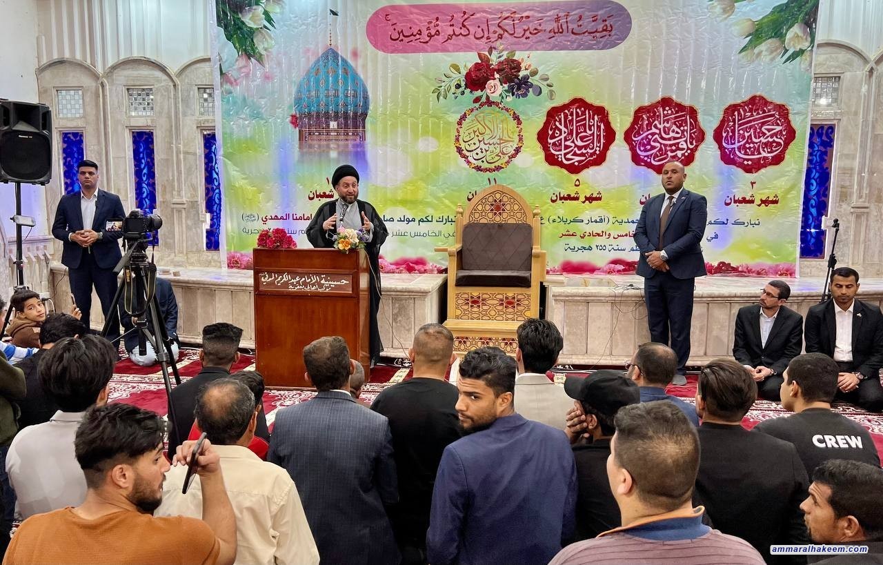 السيد الحكيم يؤم المصلين في حسينية السيد عبد الكريم المدني ويؤكد ان ديالى الى خير