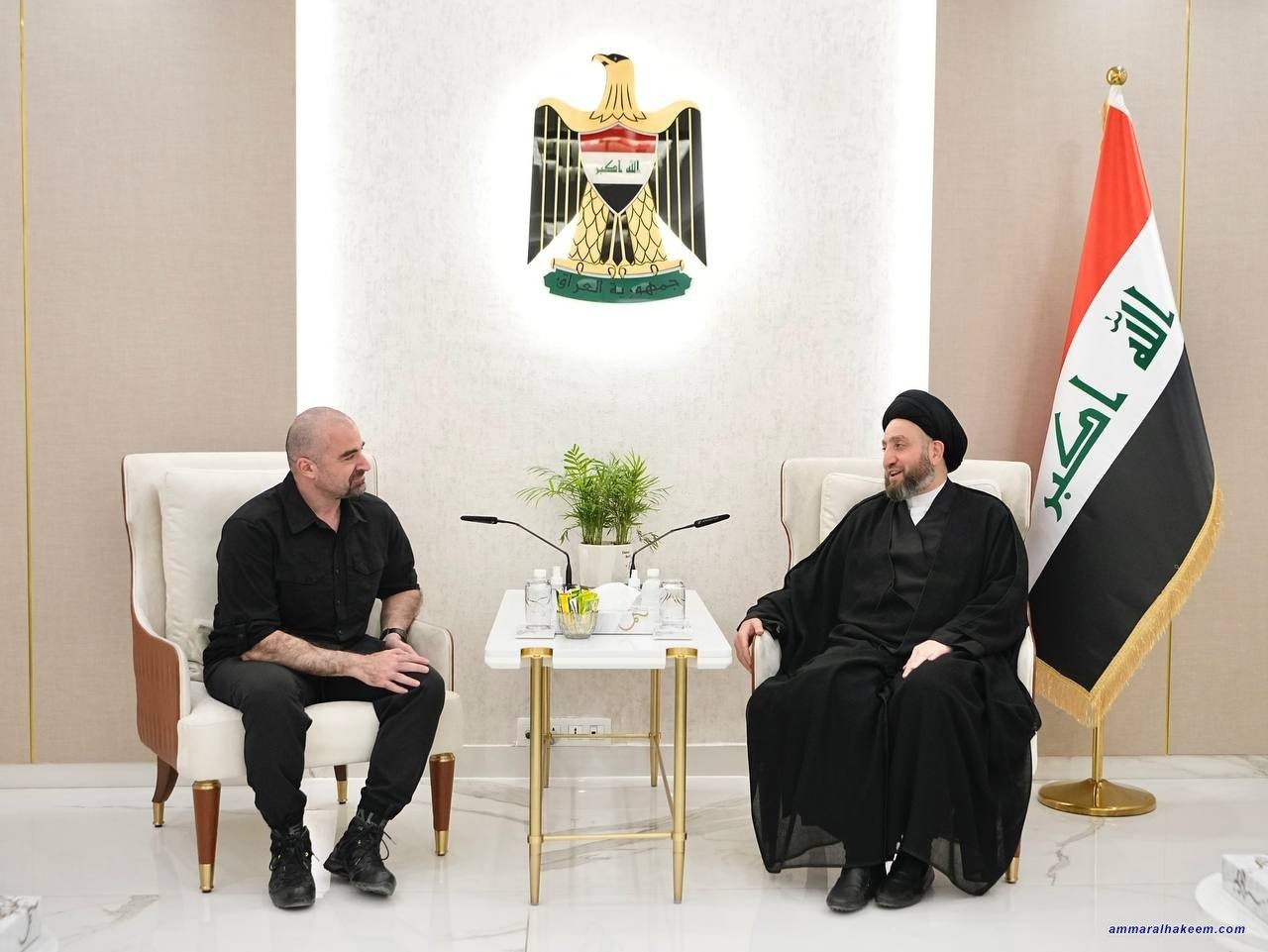 Sayyid Al-Hakeem receives Bafil Talabani, affirms resolving Erbil-Federal Government’s outstanding issues by dialogue and concession for Iraq’s principle