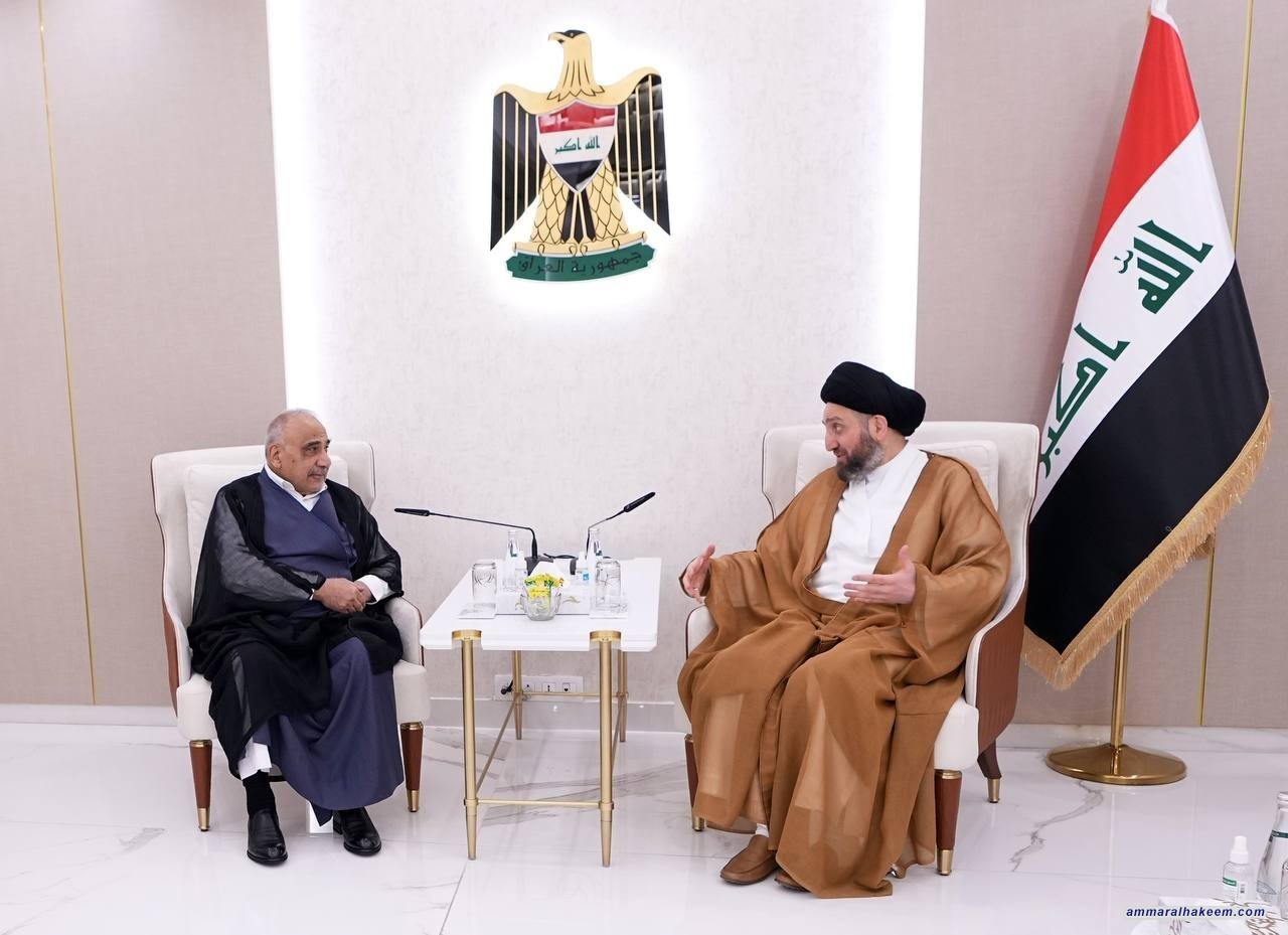 السيد الحكيم يلتقي الدكتور عادل عبد المهدي