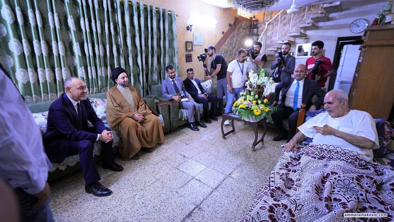 سەماحەتی حەكیم سەردانی كۆنترین بێژەری نیشتمانی عەرەبی كرد