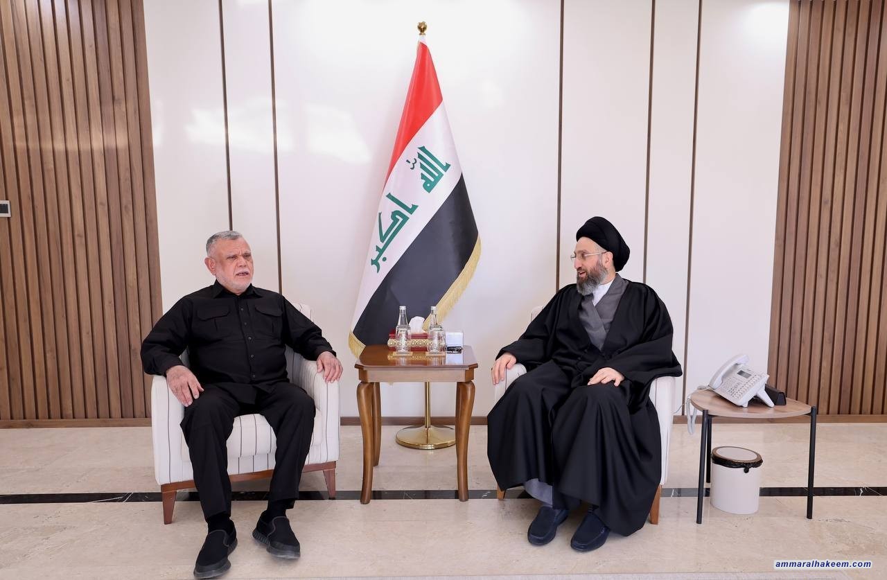 Sayyid Al-Hakeem Discusses Political Developments with Al-Amiri, Commends Iraq’s Efforts to Support Lebanon and Palestine