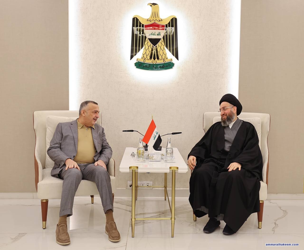 السيد الحكيم يلتقي رئيس الحركة الوطنية للإصلاح والتنمية (الحل) 