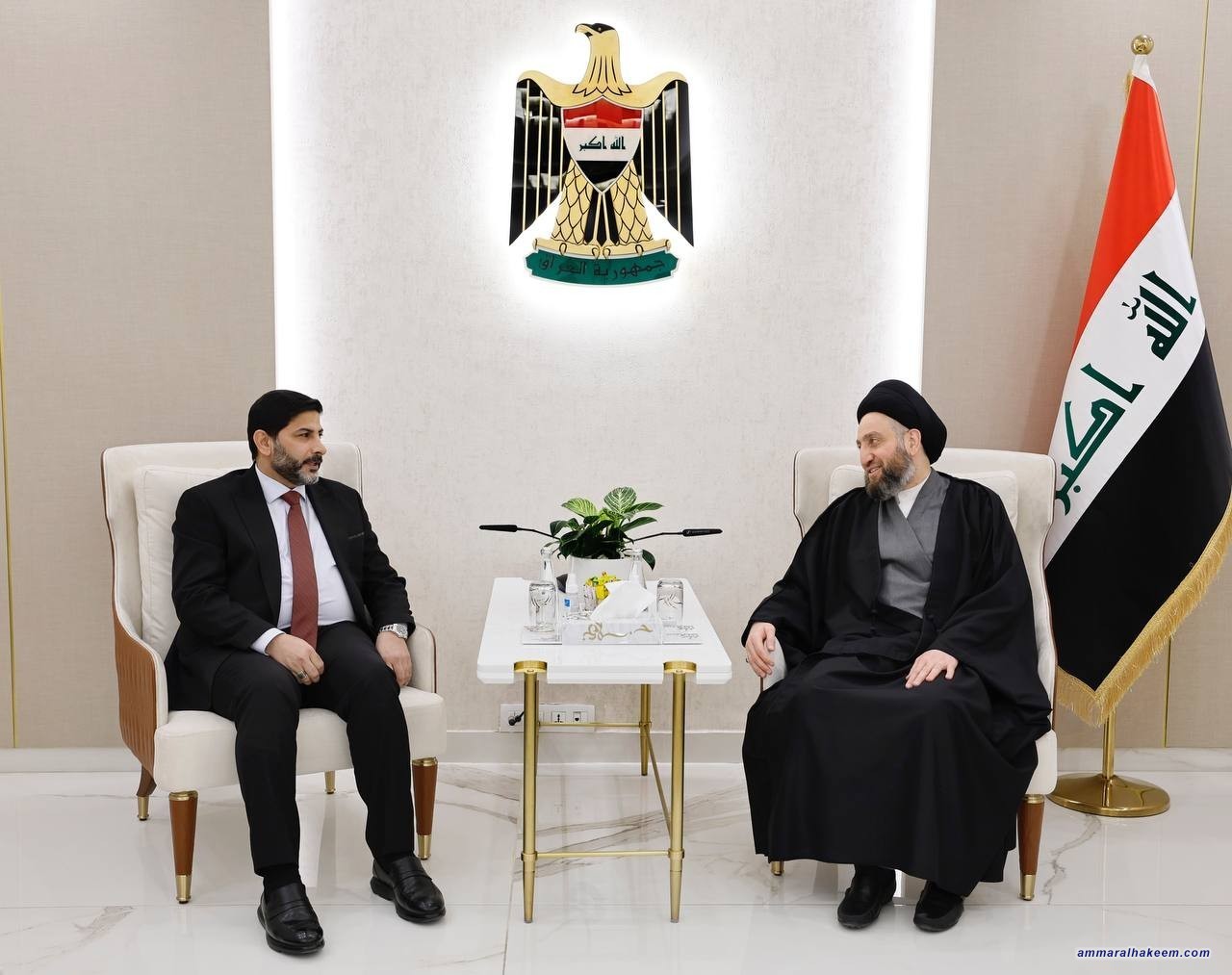 السيد الحكيم يلتقي وفد الدعوة تنظيم الداخل ويبحث معهم تطورات المشهد السياسي