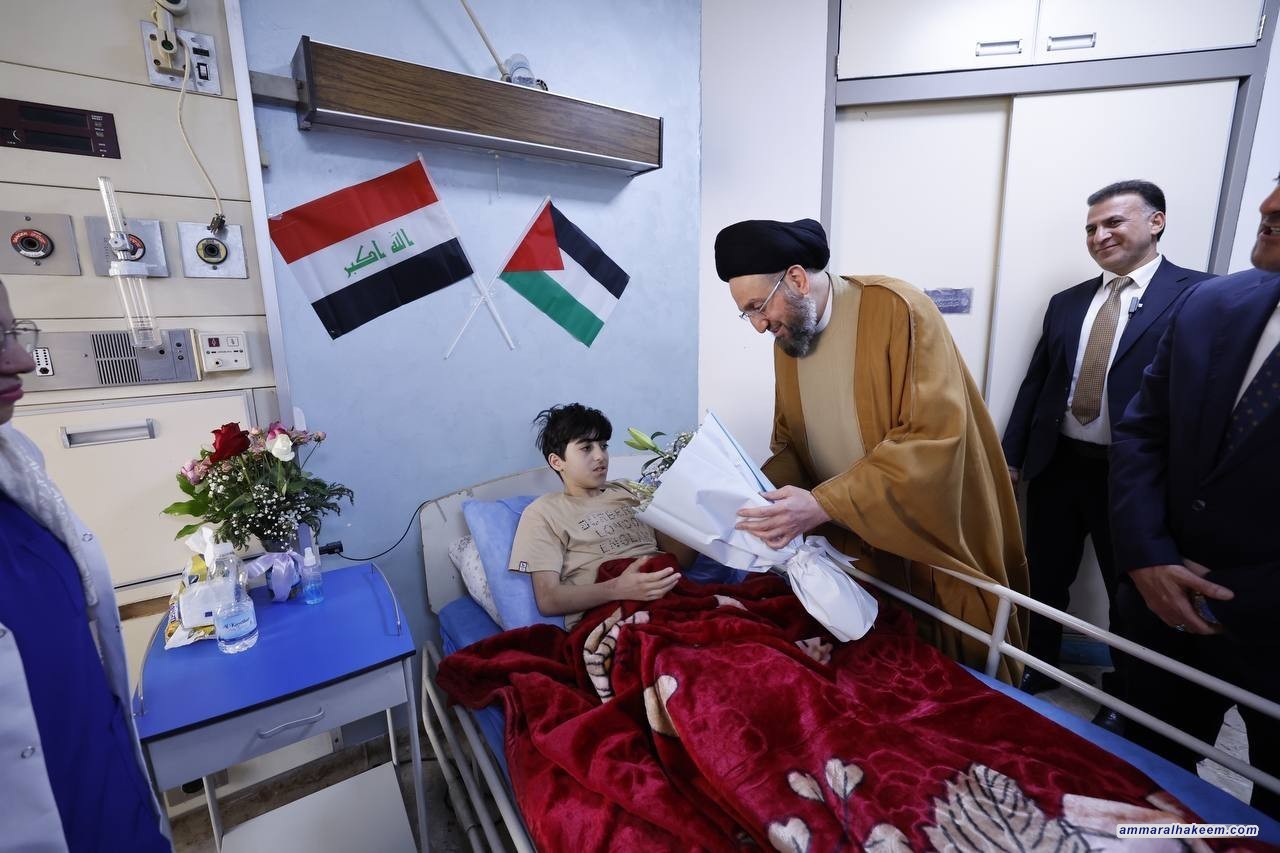 سەماحەتی حەكیم ستایشی ورەی بریندارە فەلەستینییەكان دەكات و بەرپرسیارێتی پاڵپشتی دۆسێی فەلەستینی دەخاتە ئەستۆی كۆمەڵگەی نێودەوڵەتی