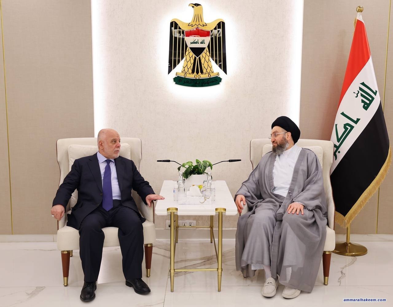 Sayyid Al-Hakeem Receives Dr. Haider Al-Abadi, discusses country’s political landscape, and economy.