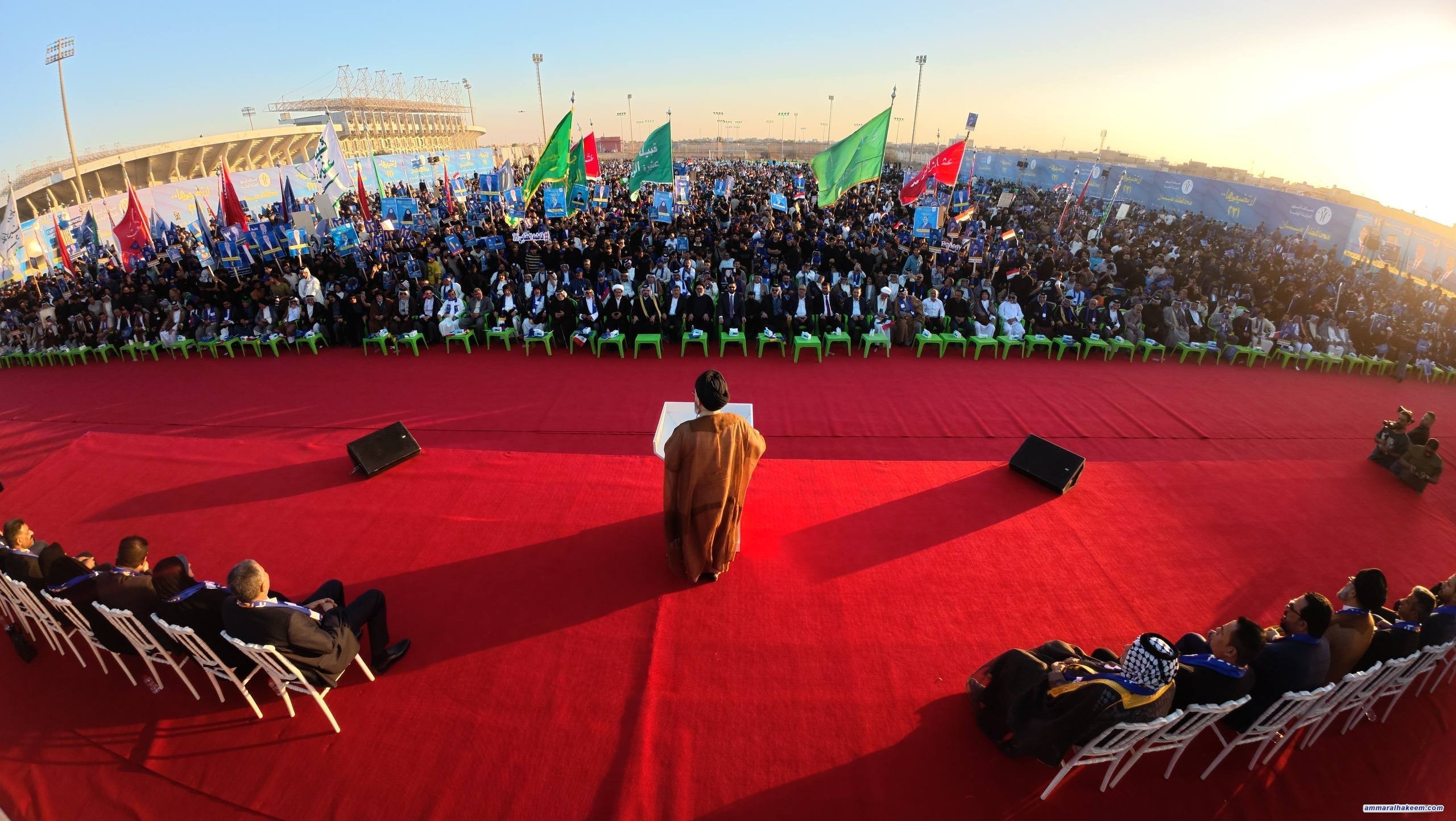السيد الحكيم يؤكد من ميسان: العراق لجميع أبنائه والمكوّن الأكبر يتحمل المسؤولية الأكبر