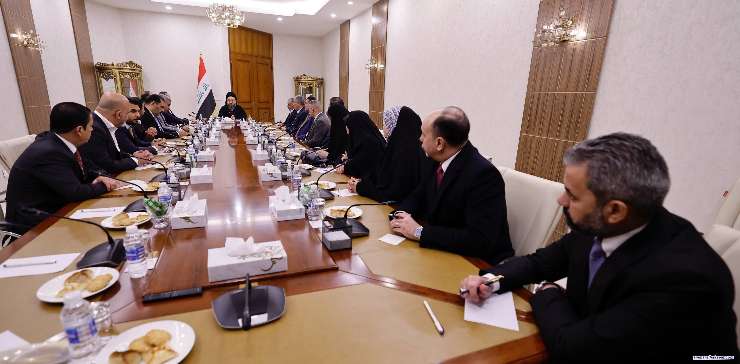 Sayyid Al-Hakeem Affirms National State Powers’ Alliance Resolution Unity, Calls for Active Parliamentary Practices, Constitutional Timelines Adherence