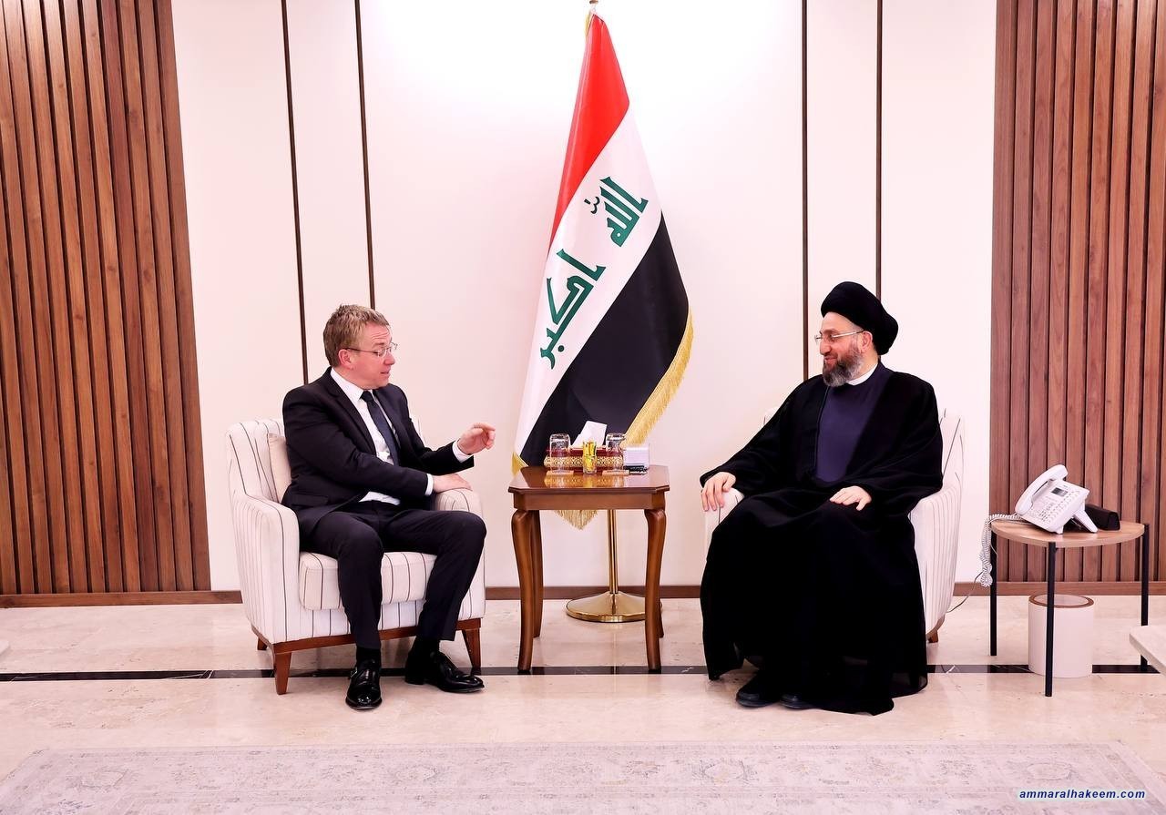 السيد الحكيم يلتقي السفير الفرنسي في بغداد ويبحث تعزيز العلاقات الثنائية
