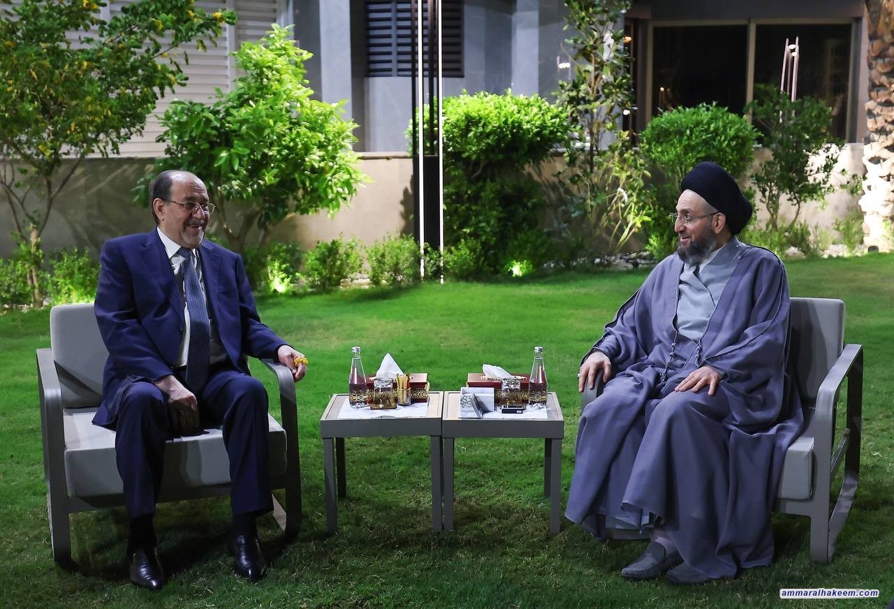 السيد الحكيم يستقبل دولة نوري المالكي ويؤكد على تعزيز الحوار  والتعاون بين مختلف الأطراف السياسية.