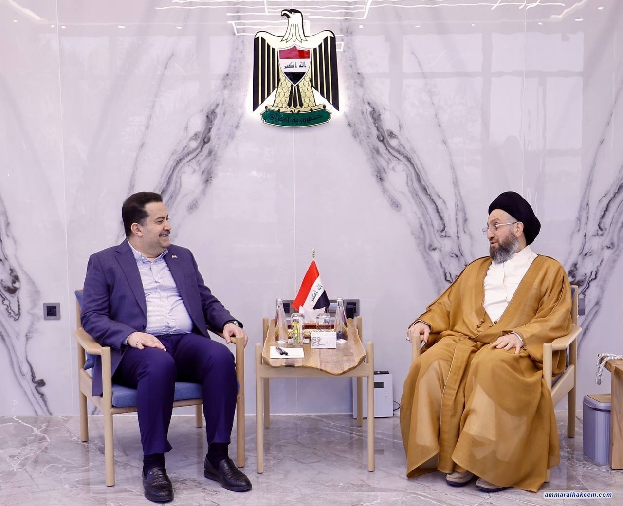 السيد الحكيم يستقبل رئيس مجلس الوزراء ويبحث معه تطورات الواقع العراقي والاستحقاقات المقبلة