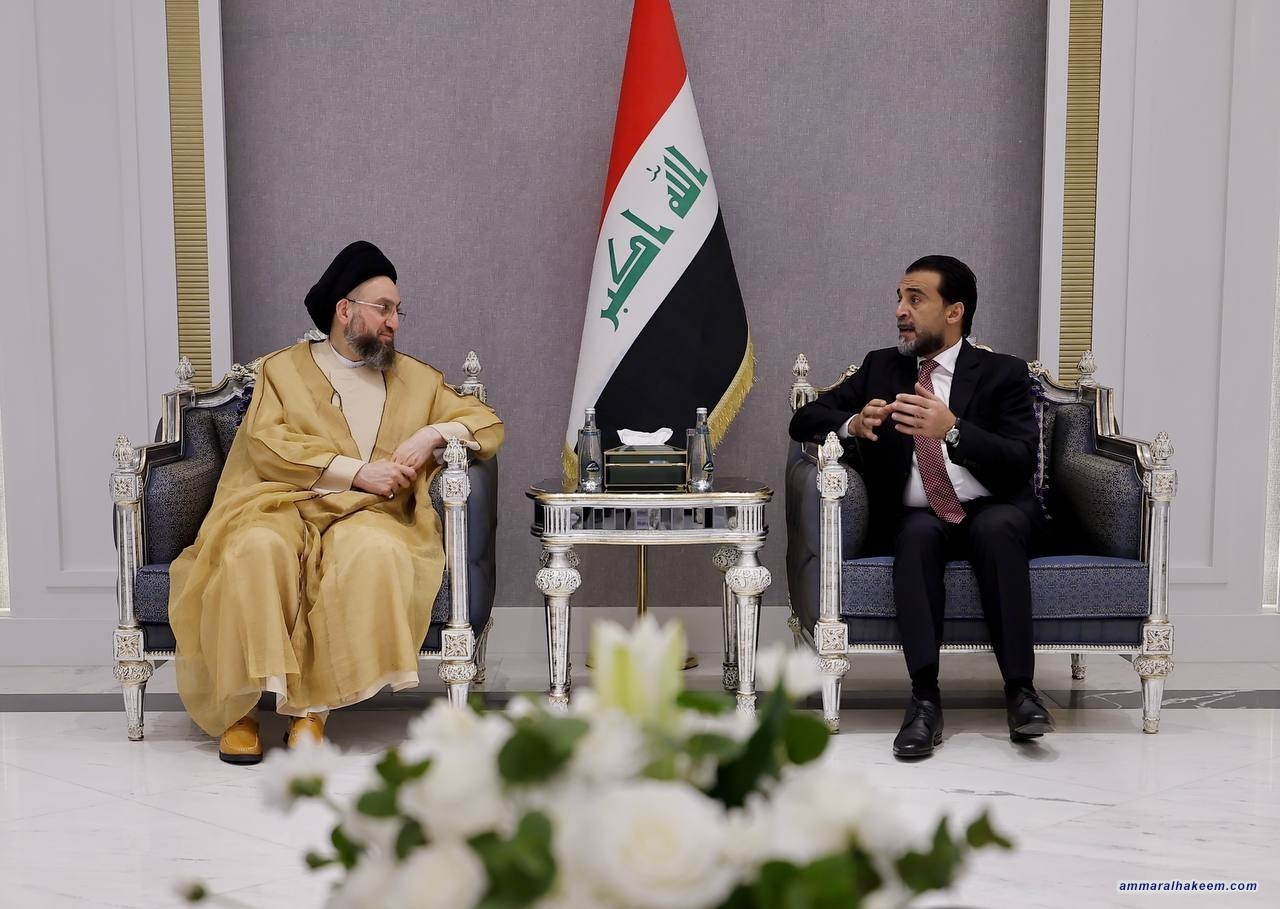 السيد الحكيم يلتقي الأستاذ محمد الحلبوسي في الفلوجة ويشيد بحالة التعافي في الأنبار