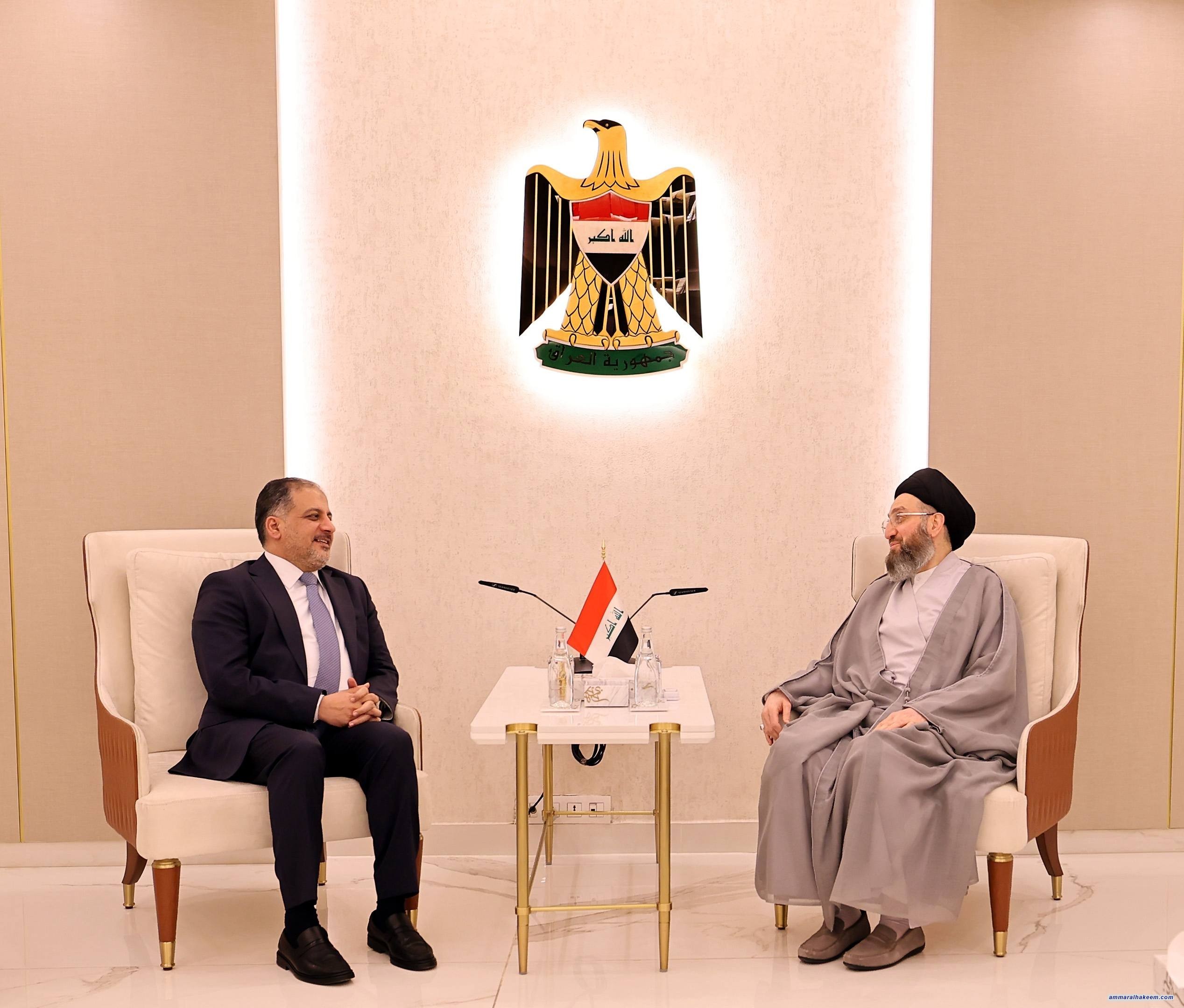 Sayyid Al-Hakeem Discusses Iraqi Sports, Youth Support with Youth, Sports Minister