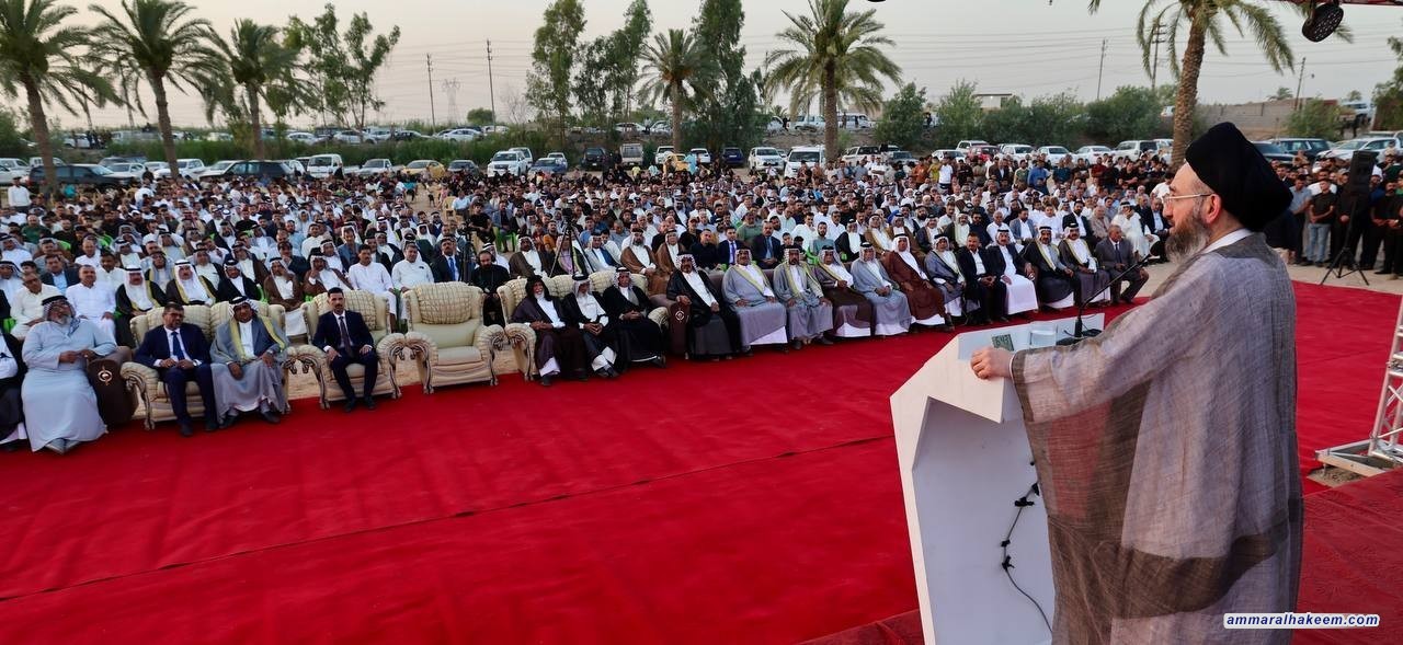 السيد الحكيم يلتقي شيوخ ووجهاء قضاء المدائن ويؤكد على وحدة العراق وتنوعه