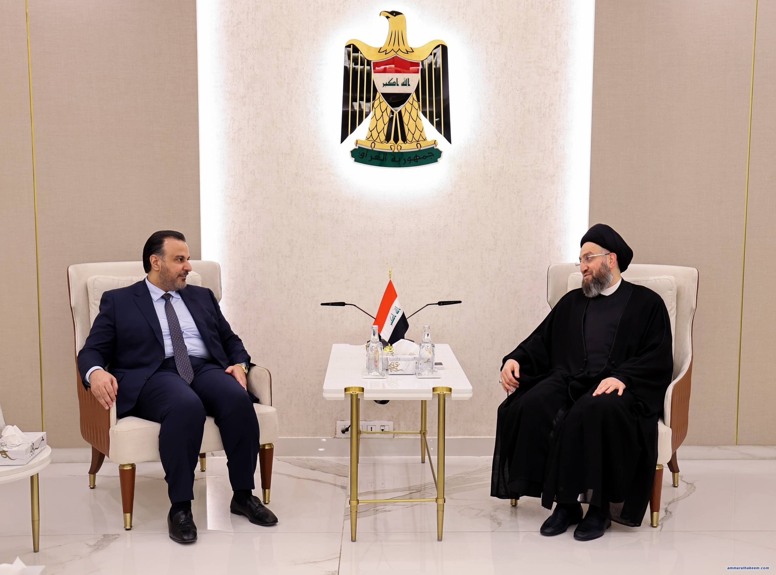 السيد الحكيم يلتقي محافظ بغداد الجديد ويؤكد أهمية دعم الحكومات المحلية وتعزيز دورها الخدمي