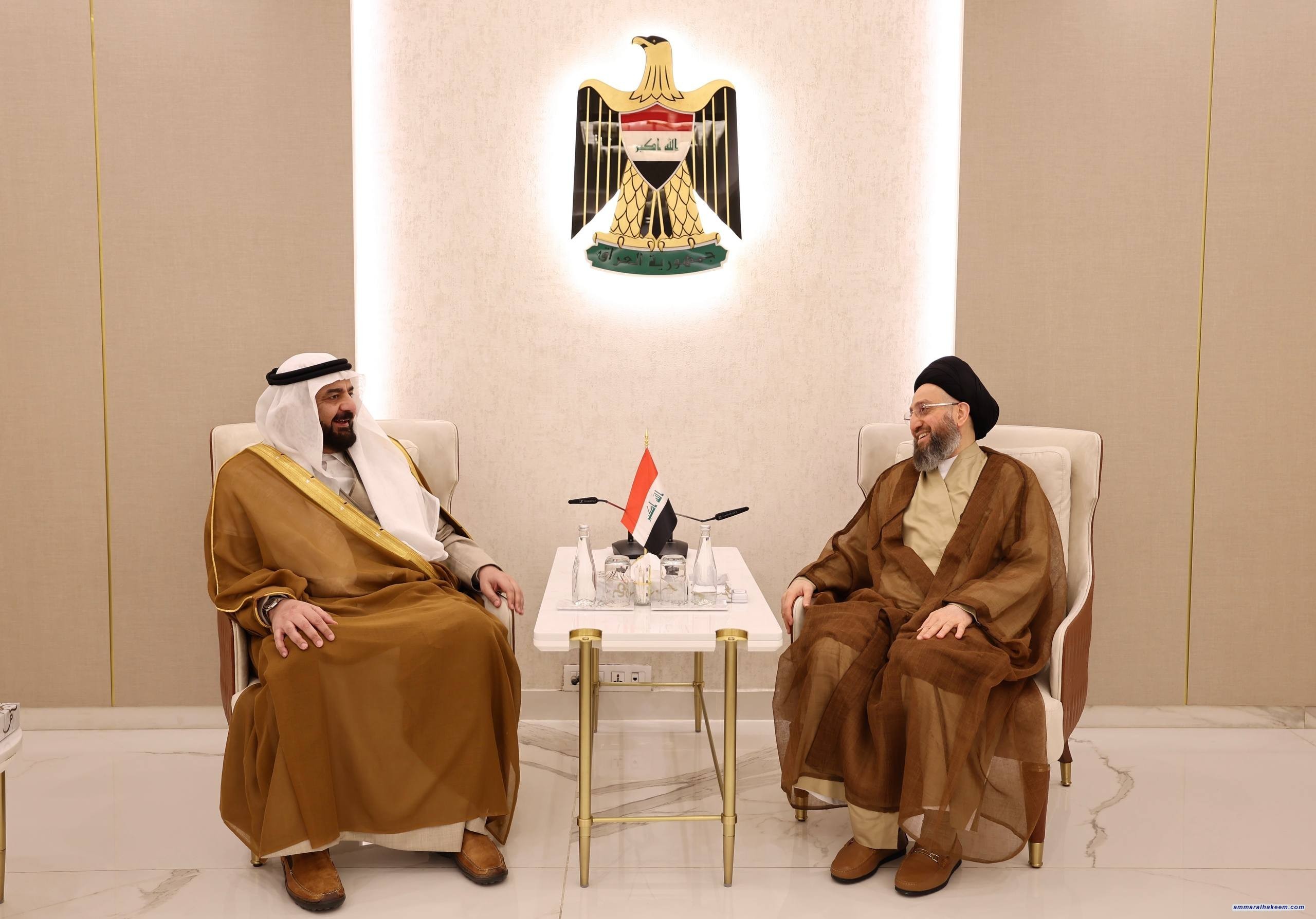 Sayyid Al-Hakeem Meets Sheikh Abdullah Al-Humaidi Al-Jarba, Stresses to Sustain Tribal Bonds, to Strengthen Social Cohesion