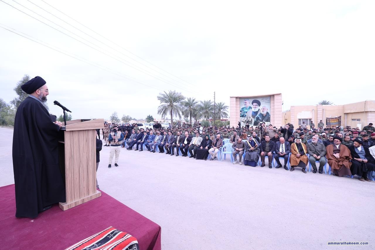 السيد الحكيم يؤكد على أهمية التحديات والفرص خلال زيارته لقيادة عمليات الحشد الشعبي في البصرة