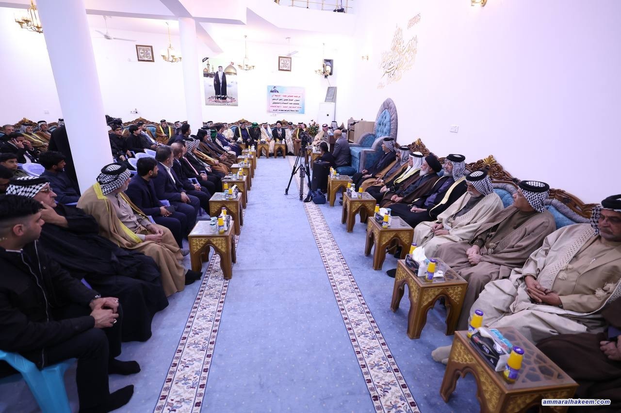 السيد الحكيم من شمال البصرة: ضرورة تحويل الاستقرار إلى استقرار دائم وإنصاف المناطق المحرومة