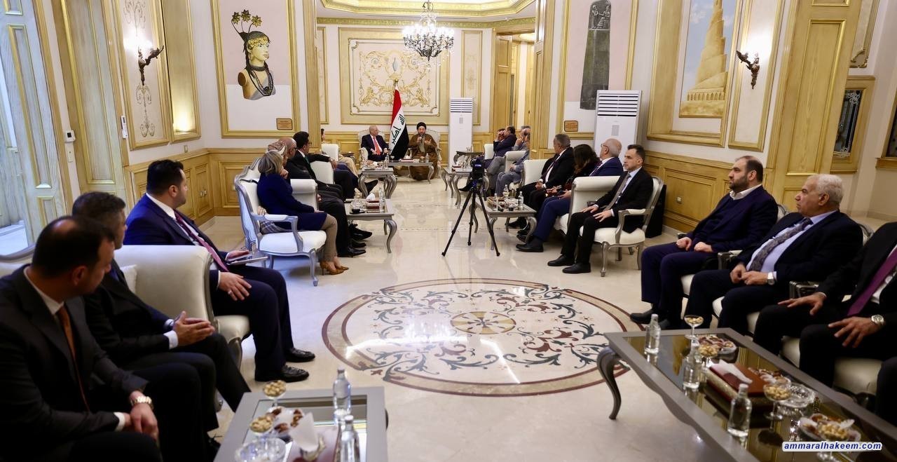 سەماحەتی حەكیم لە دیداری دیپلۆمات و كەسایەتییە میسرییەكان : پالپشتی دۆسێی فەلەستین دووپات دەكەینەوە لەگەڵ سەقامگیری عیراق و پتەوكردنی هاریكاری عەرەبی