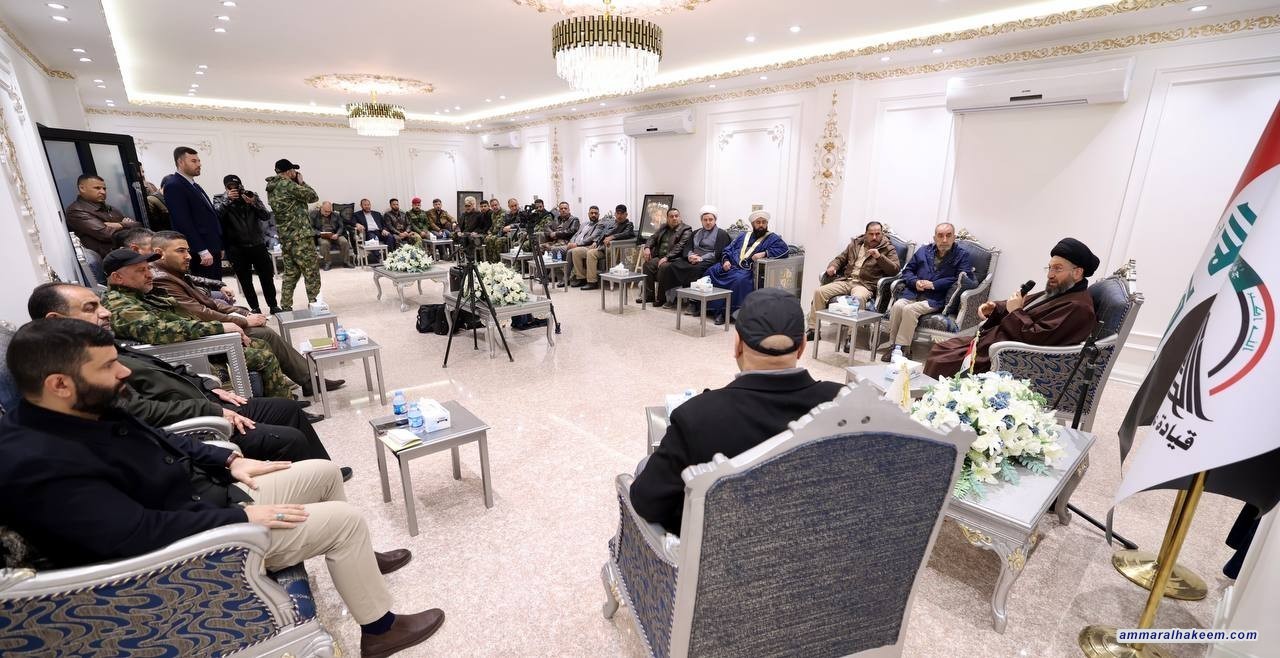 سەماحەتی حەكیم سەردانی بارەگای حەشدی شەعبی لە نەینەوا دەكات و دووپات دەكاتەوە كە پێویستە لە ئامادەباشی بن و بەرپەرچی ڕكابەرییە ئەمنییەكان بدەنەوە