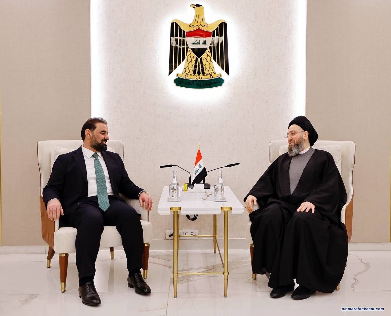 السيد الحكيم يستقبل الأستاذ هيبت الحلبوسي ويؤكد أولوية التشريع والالتزام بالاستحقاقات الدستورية