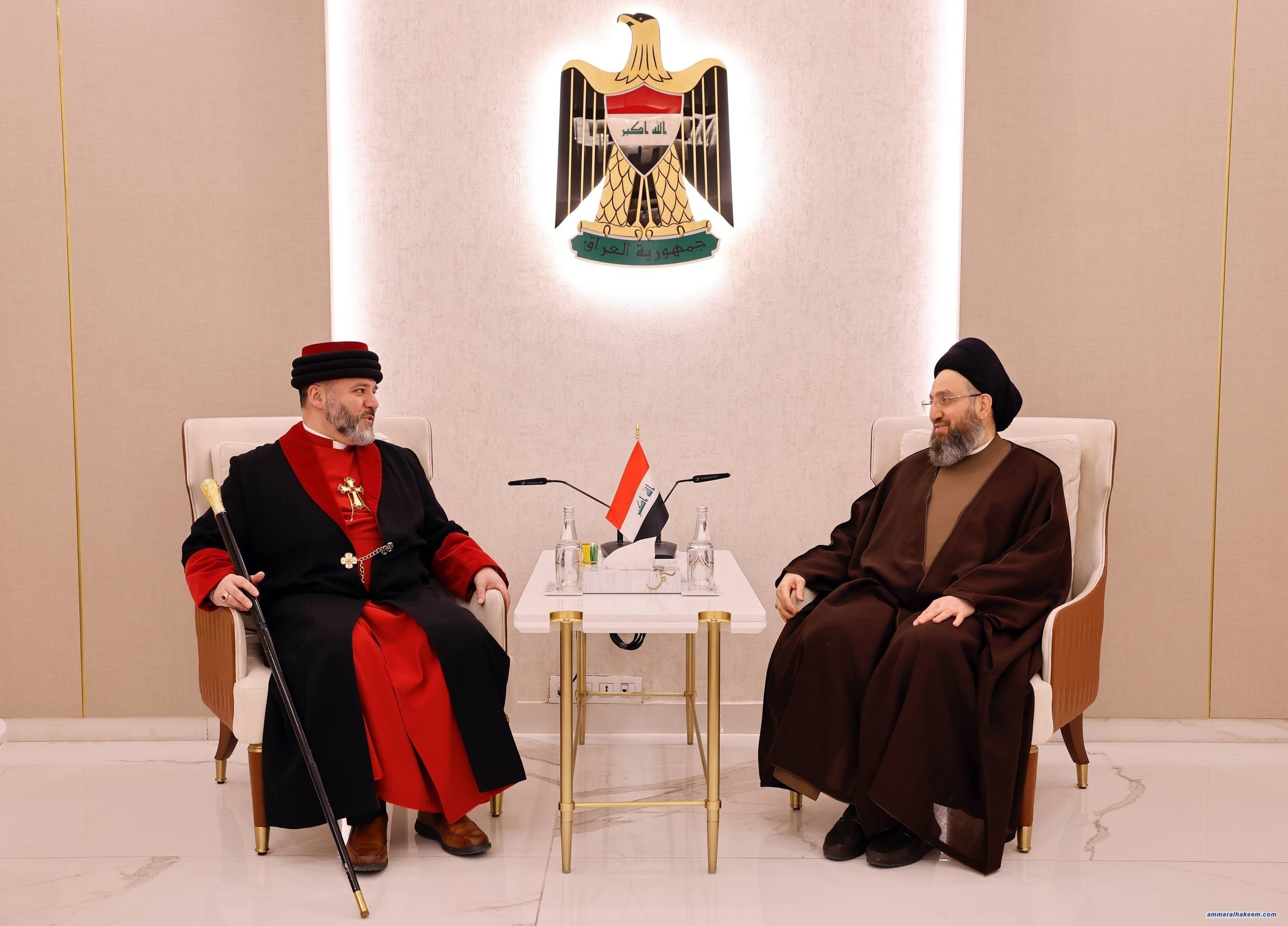 Sayyid Al-Hakeem Receives Patriarch Eastern Ancient Church, Affirms Christian Component Authenticity, Role Iraq Stability