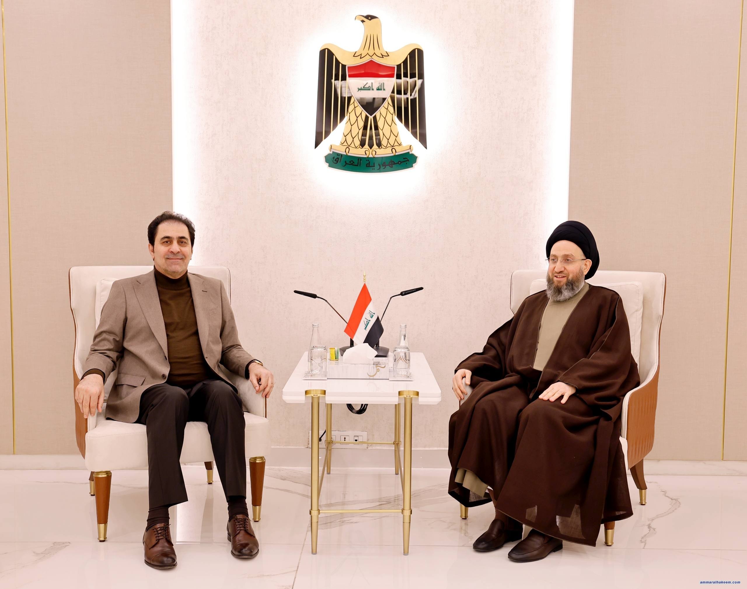 السيد الحكيم يستقبل المندلاوي ويشددان على وحدة الإطار التنسيقي واستكمال الاستحقاقات الدستورية