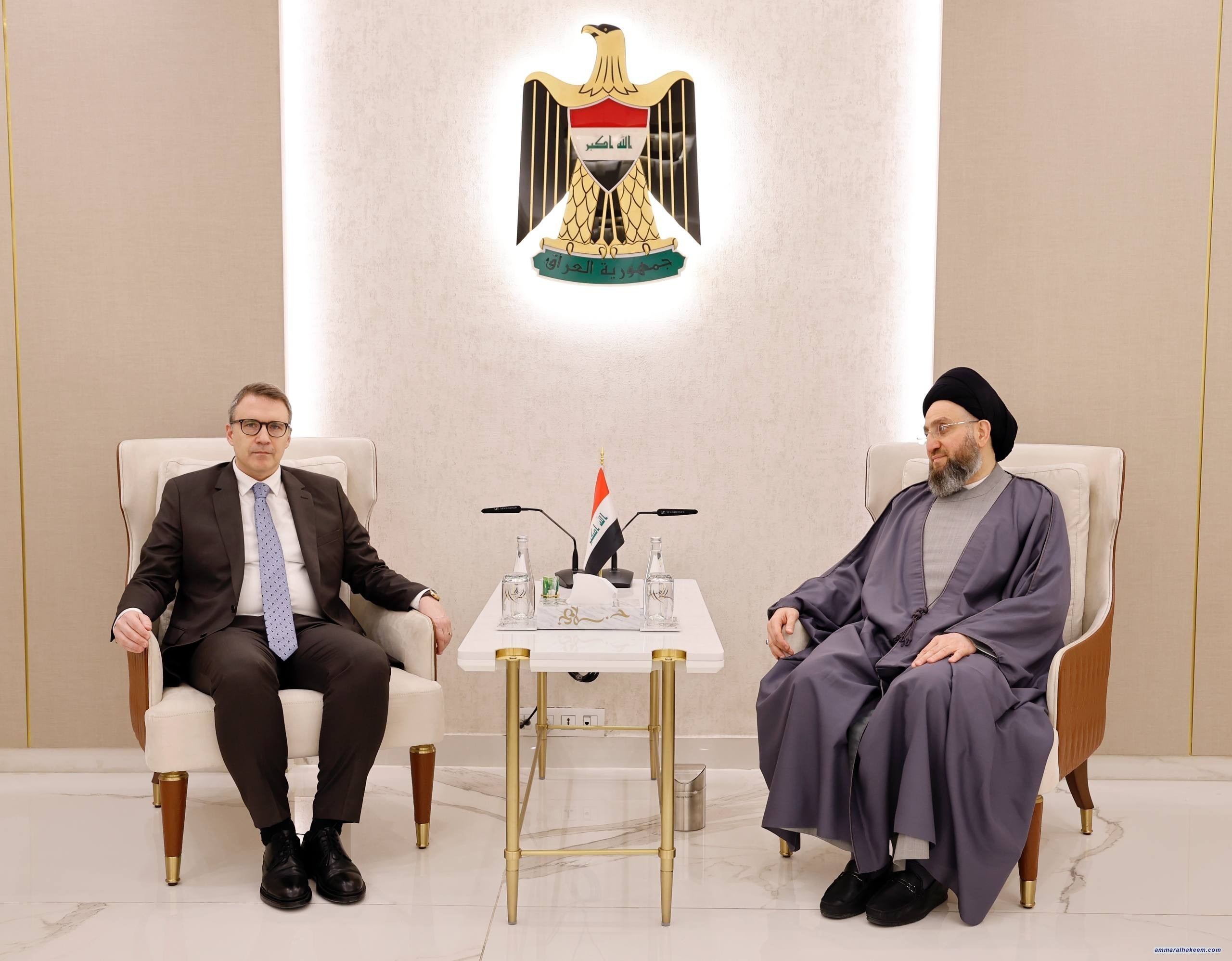 السيد الحكيم يؤكد أهمية تعزيز العلاقات العراقية – التركية وضمان حصة عادلة من المياه