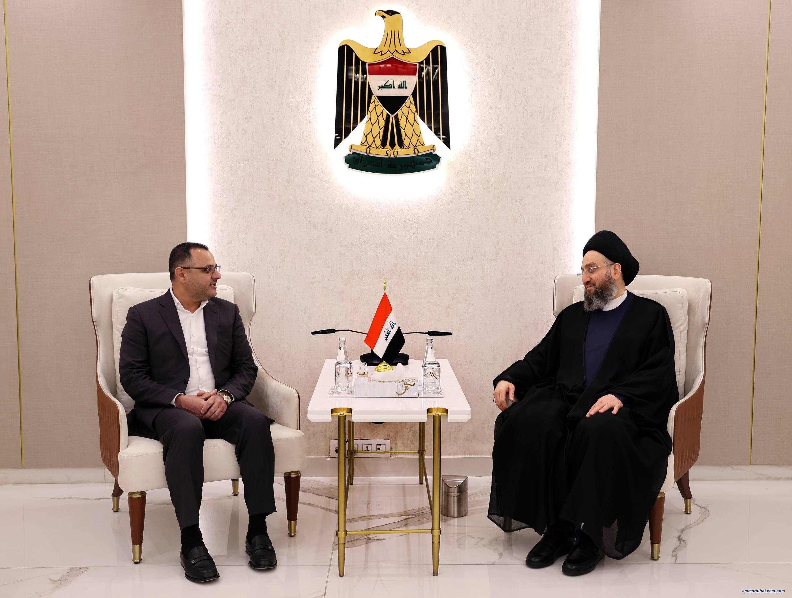 Sayyid Al-Hakeem Affirms Coordination Framework Unity, Calls for Effective Government Formation, Dialogue to Resolve Regional Crises with Badr MP
