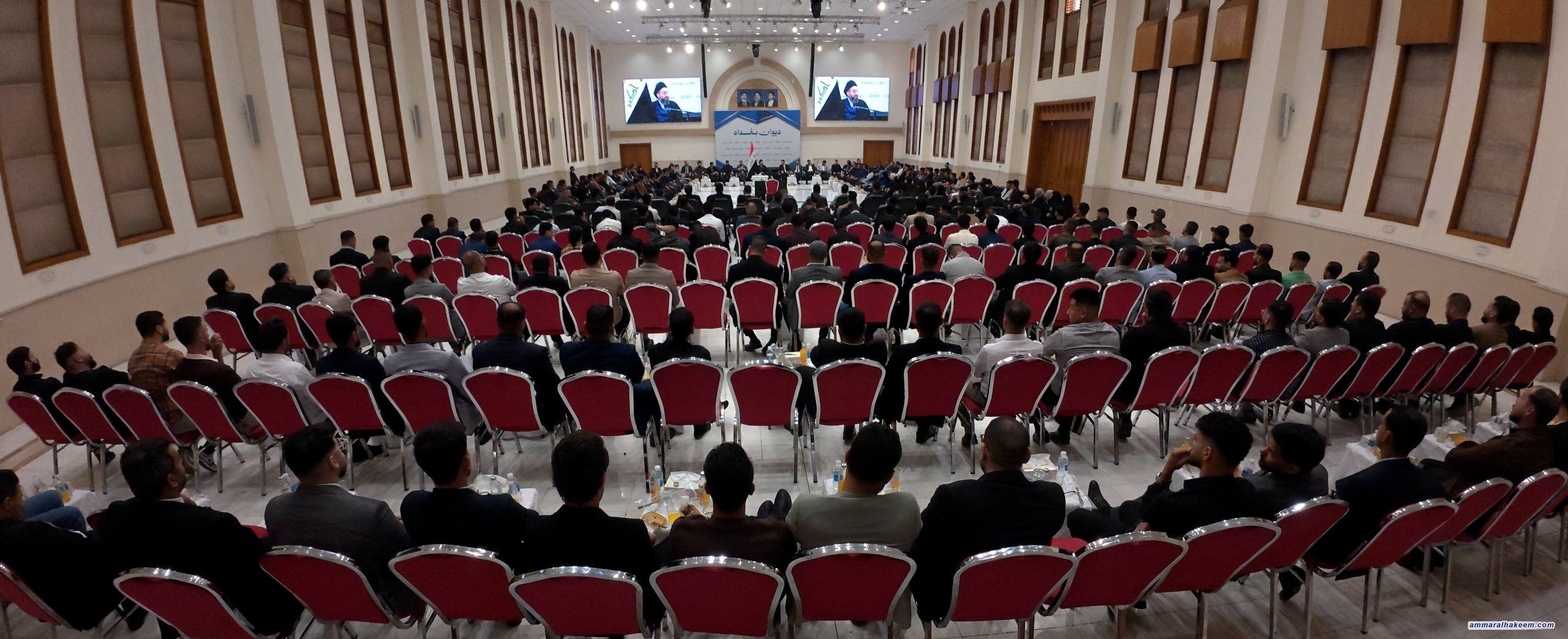 سەید حەكیم لەدیوانی بەغدا داوا دەكات لاوان پارەدار بكرێن و بڕیاری سیاسی یەلایی بكرێتەوە بۆ بەدی هێنانی سەقامگیری لە نێو ڕكابەری هەرێمی پەرەسەندوودا