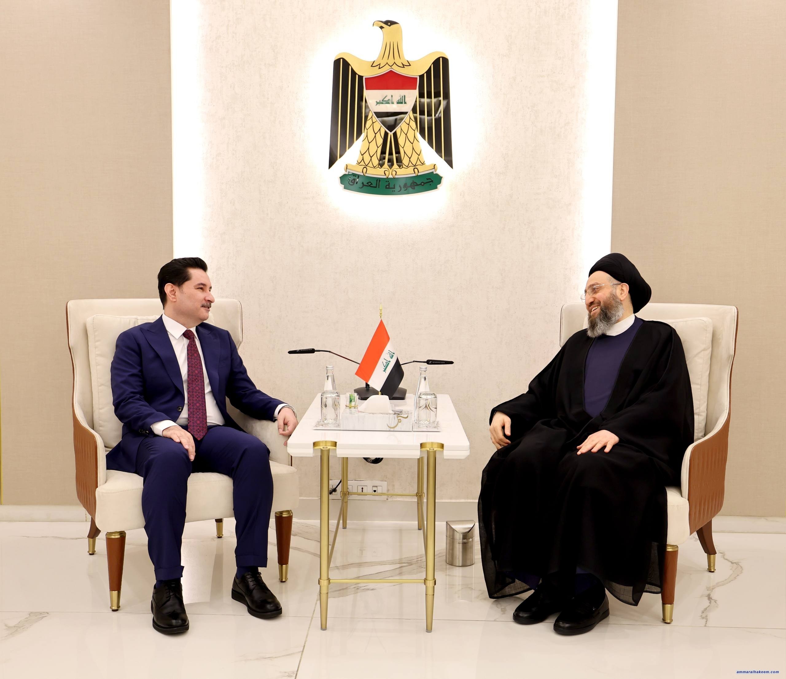 Sayyid Al-Hakeem Receives Kurdistan Democratic Delegation, Affirms Stability, Expedite President Election, Government Formation