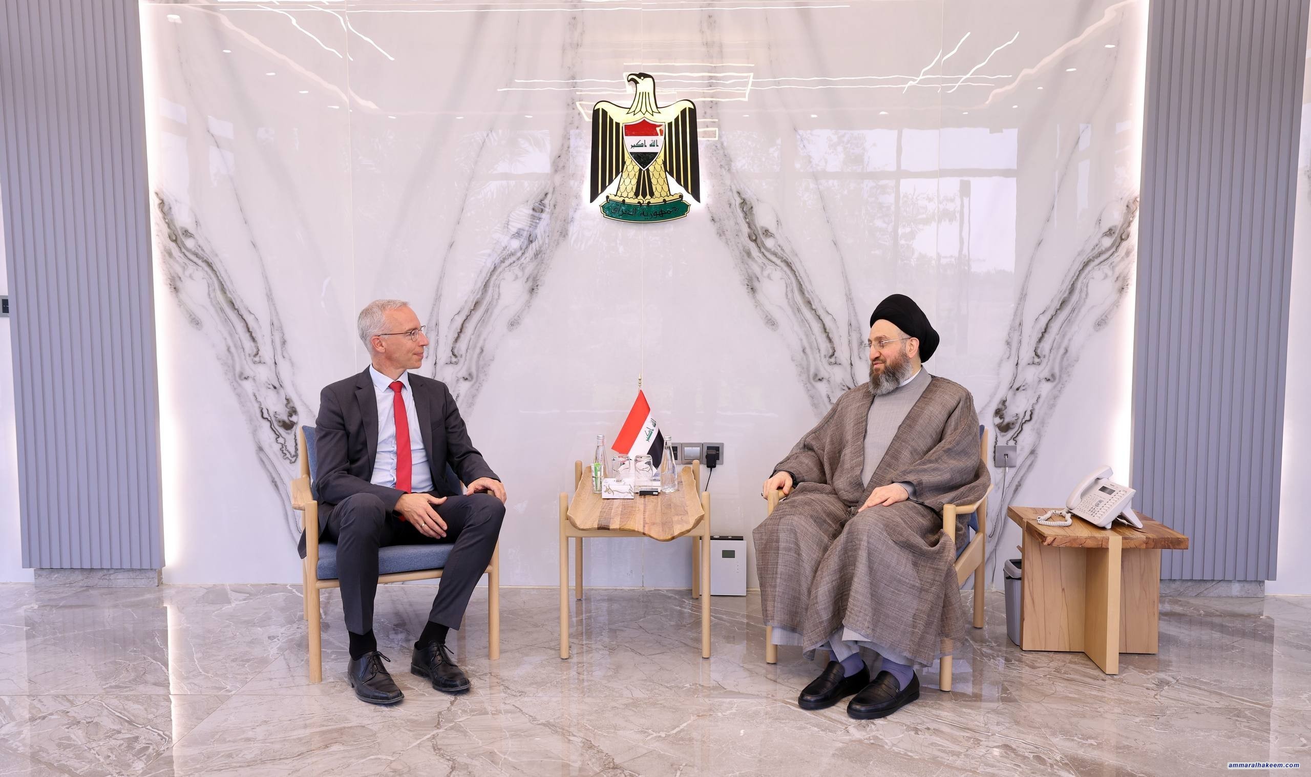 Sayyid Al-Hakeem Meets German Ambassador, Affirms Economic Partnerships Importance, Support for Competencies Government, Dialogue for Regional Stability