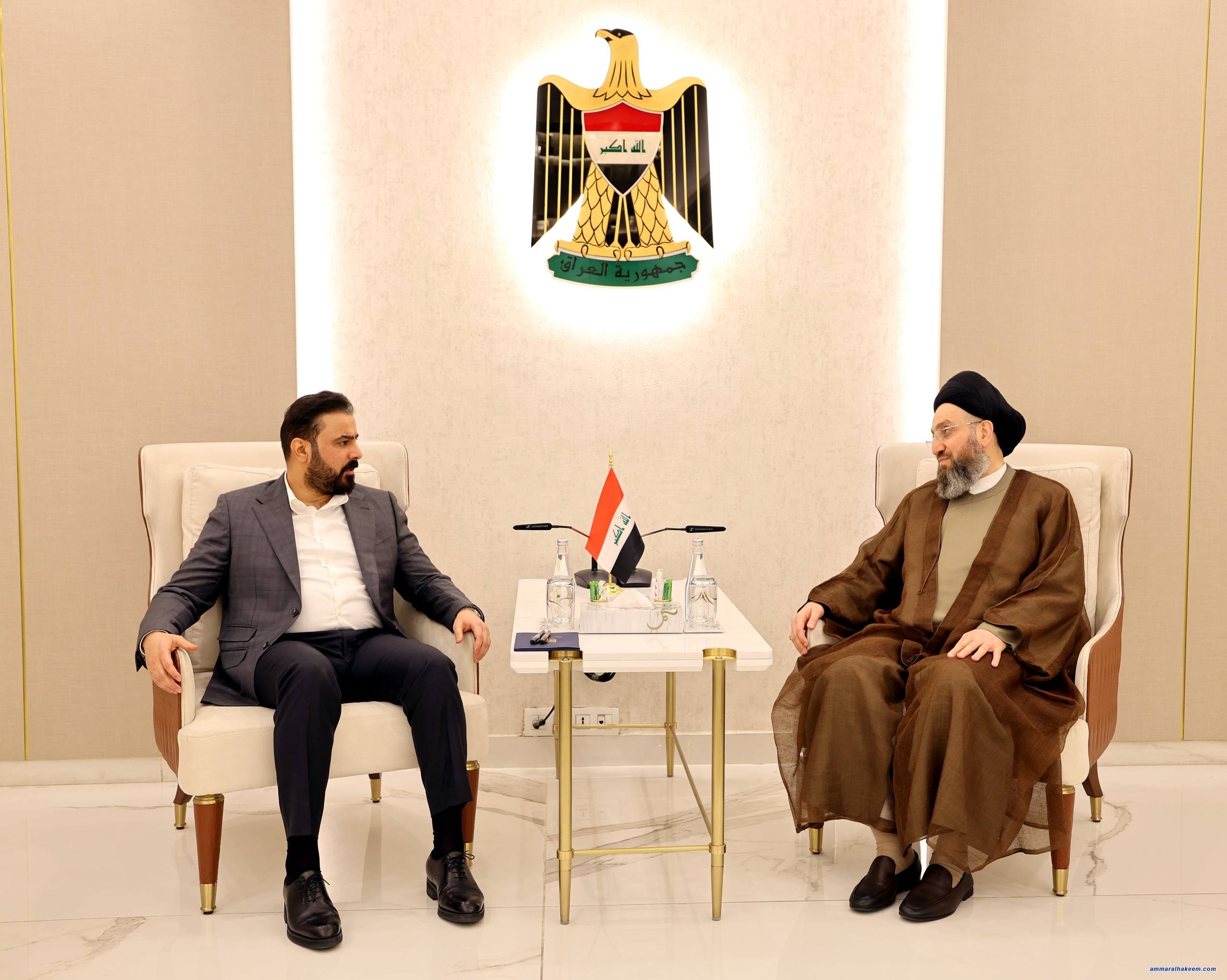 السيد الحكيم يؤكد للزيدي الالتزام بالتوقيتات الدستورية وتشكيل حكومة كفاءات لمواجهة التحديات الاقتصادية